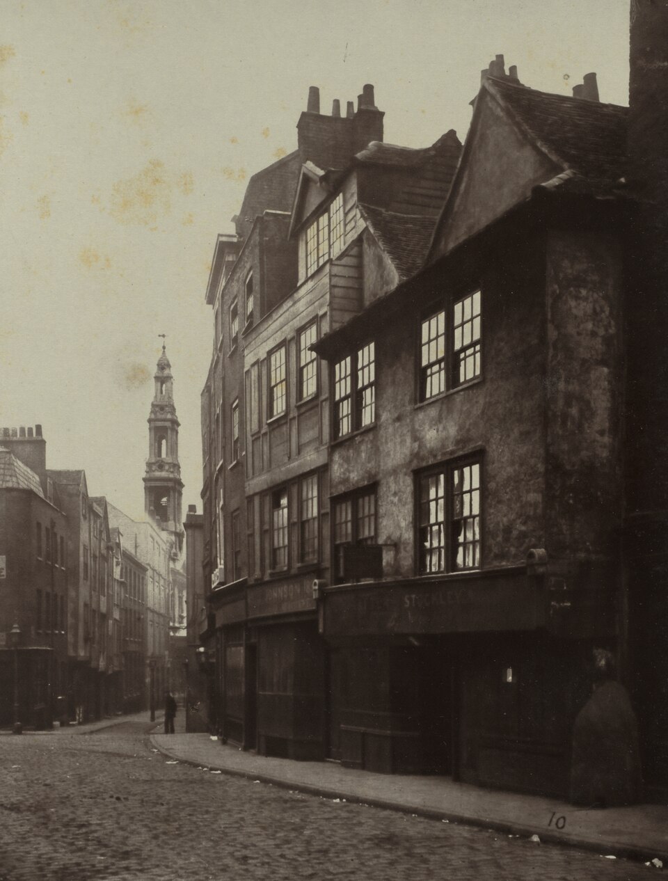 Drury Lane, London, 1876, looking towards St Mary-le-Strand. Photograph by Alfred H. Bool
