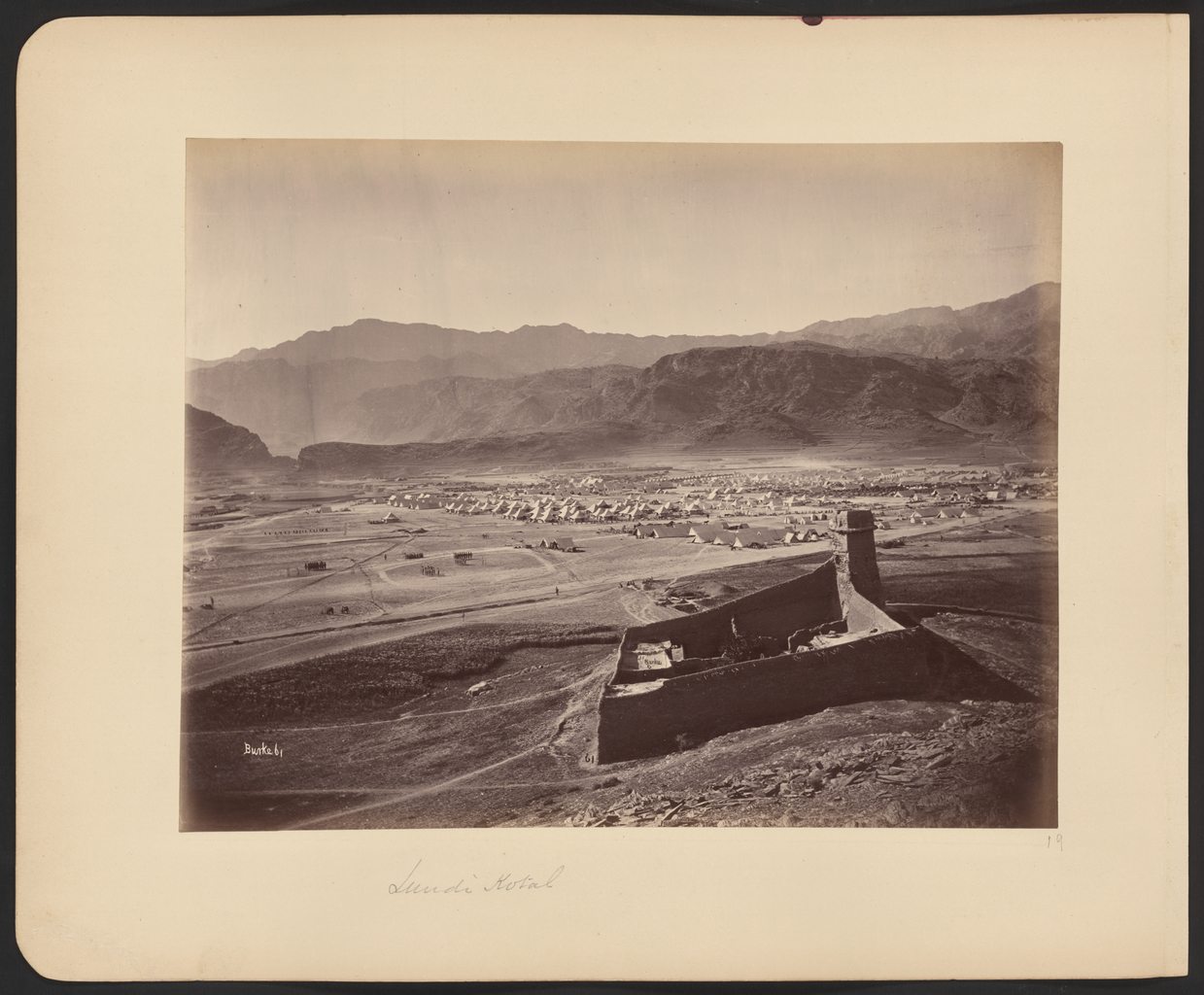 Landi Kotal, Khyber Pass, photograph by John Burke, 1878-1880
