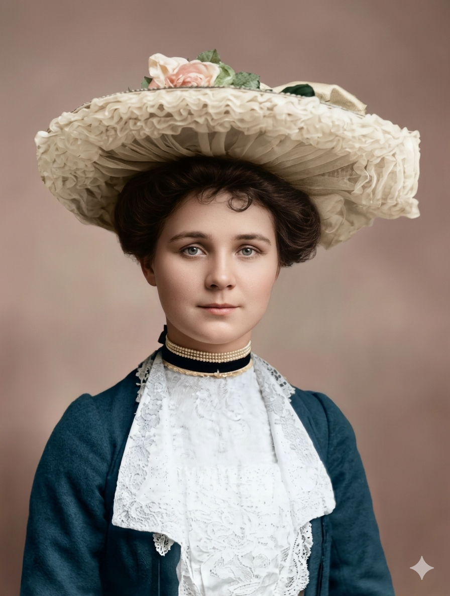 Winifred Fanny Harvey, colourised